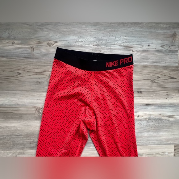 NIKE 685125 Pro Warm Snow Tight NIKE WOMEN'S  Red Black Running Tights Small S - Picture 3 of 7